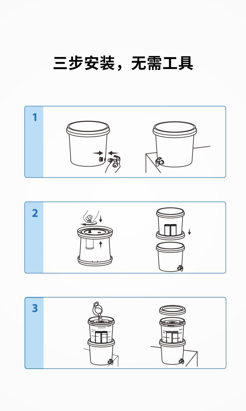凈易滲漏式應(yīng)急救災(zāi)重力凈水桶重力凈水器安裝簡便無需工具
