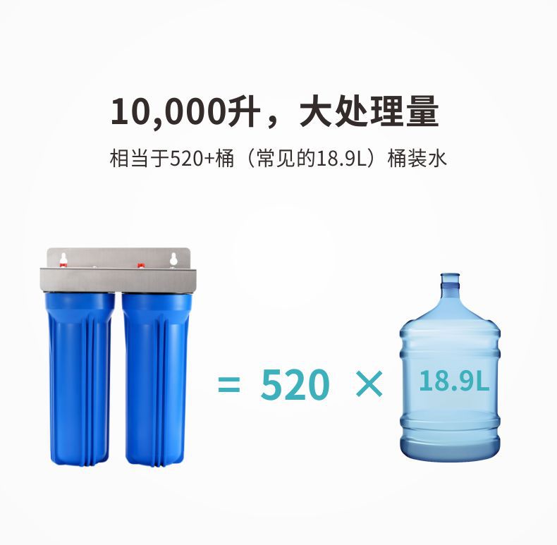 凈易全屋中央凈水器前置過濾器可處理10000升水