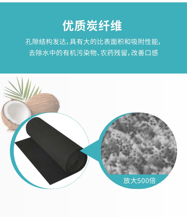 陶瓷膜濾芯里裝的優(yōu)質(zhì)炭纖維可去除有機(jī)污染物